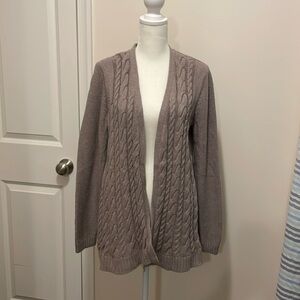 Lands end open front cotton cardigan
